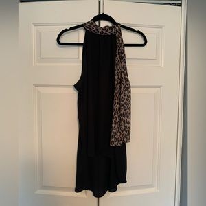 High, low tank with leopard detail